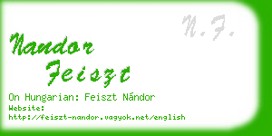 nandor feiszt business card